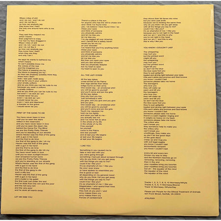 Morrisey "You Are The Quarry" record picture 