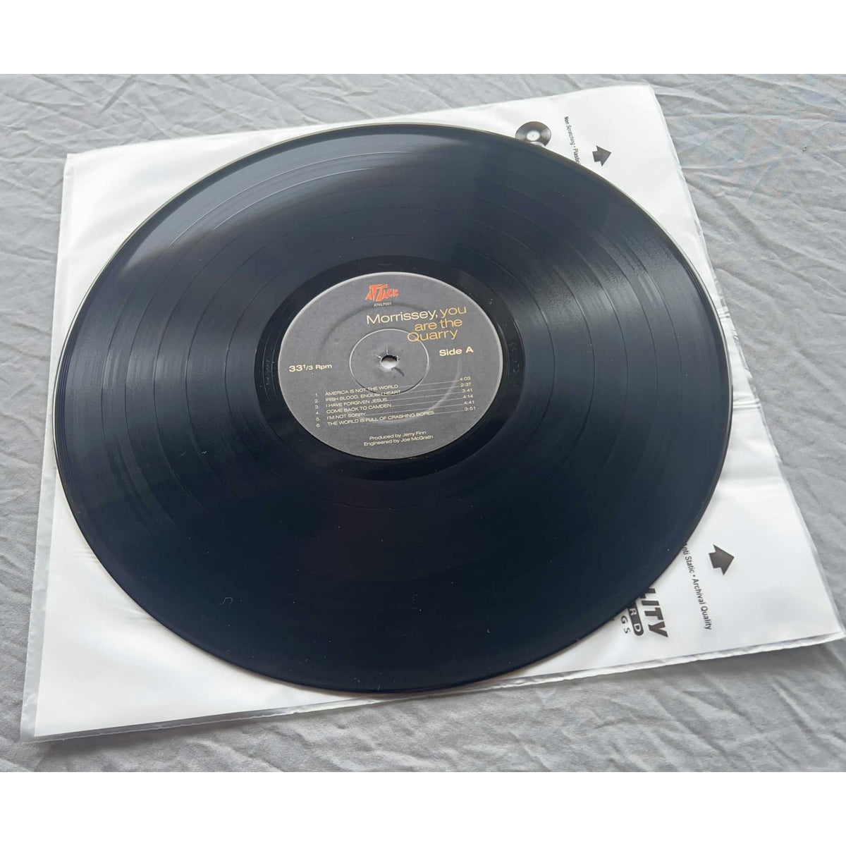 Morrisey "You Are The Quarry" record picture 